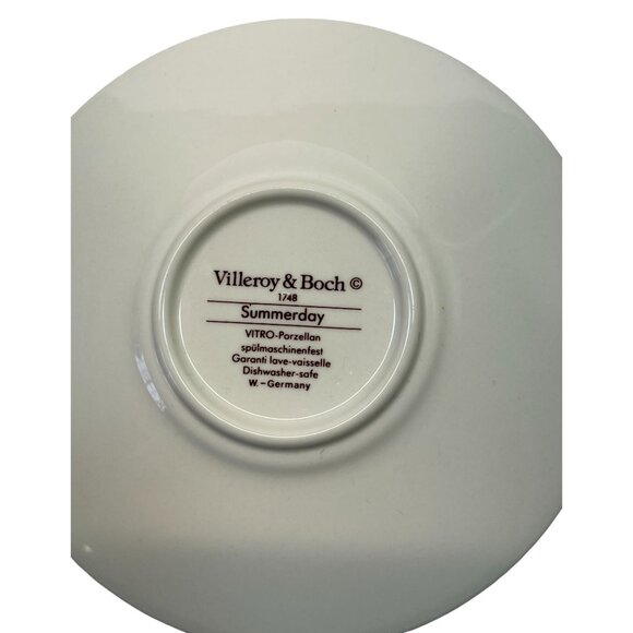 Villeroy and Boch Summerday Tea Cups with Saucers Lot of 3 Vintage Flowers 1970s - Picture 10 of 13